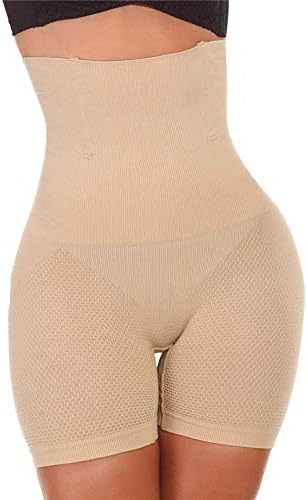 Women's Seamless Butt Lifter Waist Trainer Tummy Control High Waist Thigh Shaper Shorts Shapewear,Beige