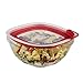 Rubbermaid Easy Find Lids Glass Food Storage Container, 8 Cup, Racer Red ,Clear