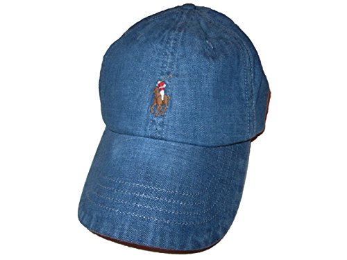 Ralph lauren polo mens weathered denim baseball cap blu…