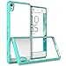 Sony Xperia XA Case, CoverON® [ClearGuard Series] Hard Clear Back Cover with Flexible TPU Bumpers Slim Fit Phone Cover Case for Sony Xperia XA - Teal