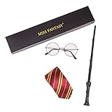 MISS FANTASY Wand Set Cosplay Party Costume Accessories Halloween Party Include Wand Eyeglasses Tie