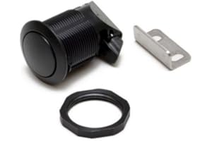 Southco M1-2A-13-5 Series Natural Plastic Pop-Out Knob Turn-To-Open Push-To-Close Latch, Non-Locking, 0.05"-0.75" Panel Thickness, Black (Pack of 4)