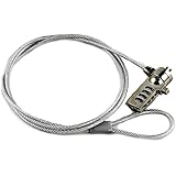 DPC Laptop Cable Lock & Security Cable for PC, Compatible with Kensington, Notebooks and Other Devices (Steel, Gray) 1.2m (~4