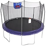 Skywalker Trampolines 12-Foot Jump Nâ€™ Dunk Trampoline with Enclosure Net - Basketball Trampoline