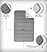 Bath Mat 3 Piece, Non Slip Ultra Absorbent,Silver Grey Bathroom Rugs
