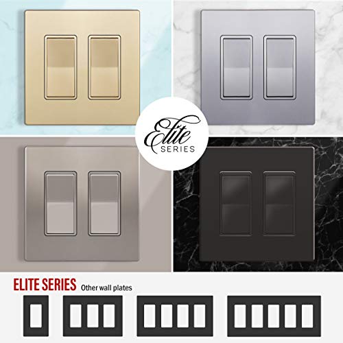 ENERLITES Elite Series Screwless Decorator Wall Plate Child Safe Outlet