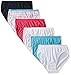 Fruit of the Loom Women's 6 Pack Assorted Color Cotton Hi-Cut Panties