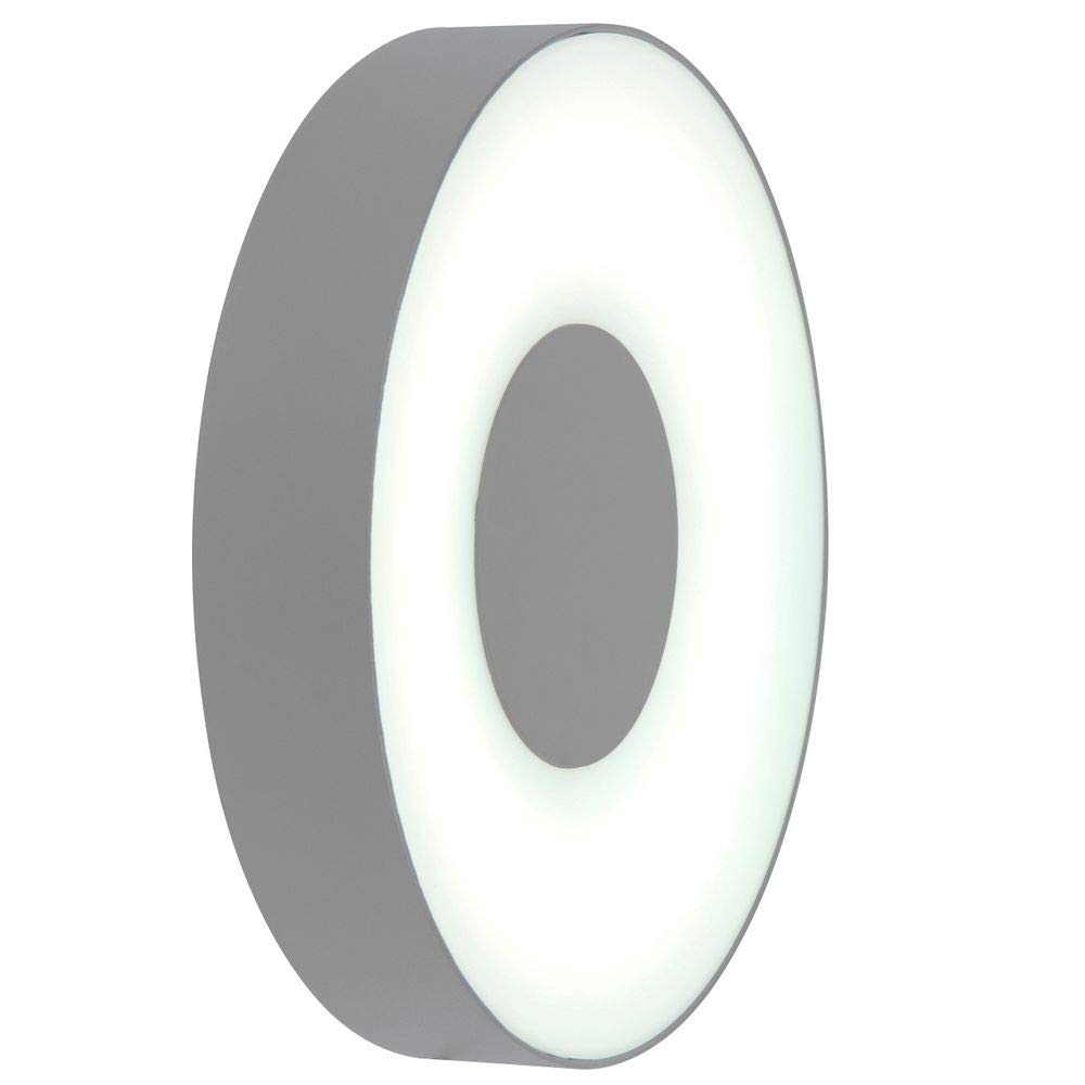 Eco Light Ublo IP54 Modern Outdoor Light for Walls or Ceilings Round Diameter 26.3 cm Silver 3481 L SI