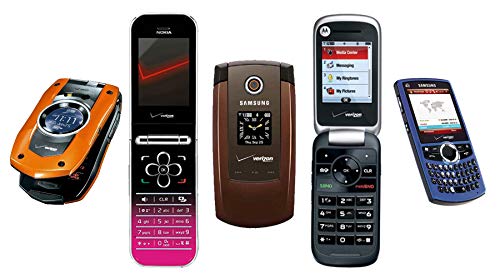 Unliumited Cellular 5 Pack of Fake Cell Phone | Toy Phones for Kids | 1:1 Scale | Non-Working Replica Models Samsung, Nokia, Motorola, Casio (Best Looking Flip Phones)