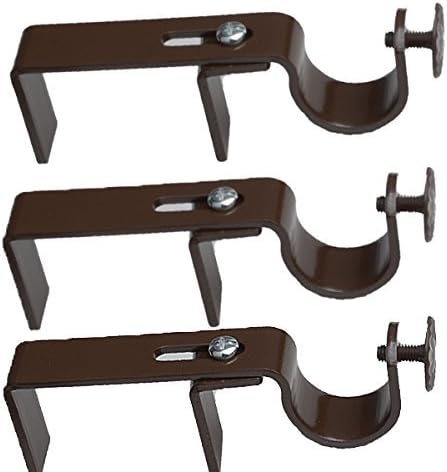 Window Treatment Hardware - NoNo Bracket - Outside Mounted Blinds Curtain Rod Bracket Attachment (Set of 3)