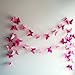 YCT 3D butterfly decorative garland -110 inch long, a set of 2. (Pink)
