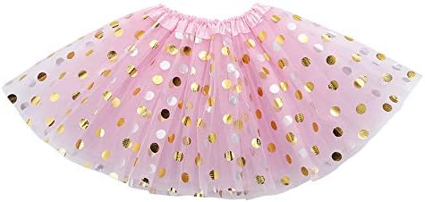 Lazzboy Girls/Baby Tutu Tulle Dot Sparkling Sequins Ballet Skirt Princess Dress-up Dance Wear for 0-8 Years Costume Party