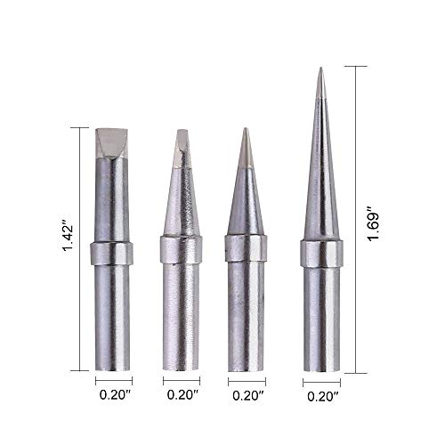 4pcs Weller ET Soldering Iron Replacement Tips for WES51/50,WESD51,PES51 / 50,WE1010NA WCC100 LR21 ET Tip Series