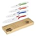 Jeslon 4 Piece Multi Color Ceramic Knives Set, 3-6 Inch Paring to Chef Knife, Healthy & Safe, Ergonomic Design, Easy to Clean, Not Rust, Ideal Gift