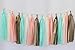 party decorations Mint Gold Glitter Peach Cream Tissue Pom Poms