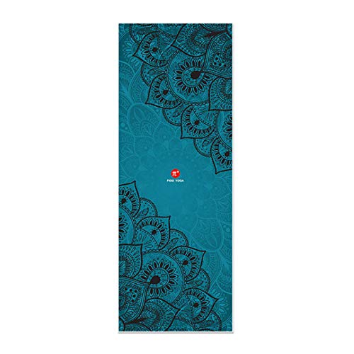 WWWW pido Yoga Towel Non Slip Sweat Absorbent Towel Convenient Widened Folded Fitness Blanket with Bag 72″x26″(Shore Flowers)