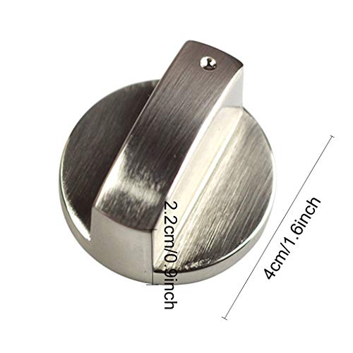 Rolin Roly Brushed metal Gas Stove Knobs Cooker Control Switch Range Oven Knobs Cooktop Burner Knob Gas Hob Switch Kitchen Replacement Accessories (8 x 8mm)
