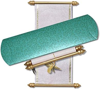 Small Size Scroll Invitations, Mini Scrolls (10 pcs) (Turquoise Blue)
