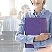 Toplive Zippered Padfolio Portfolio Case,Executive Business Conference Folder Document Organizer with Letter/A4 Size Clipboard, Business Card Holder,Purple