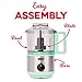 Dash Mini Food Chopper, Blender + Grinder with Stainless Steel Blades For BBQ Sauce, Salsa, Pesto, Salad & Dessert: Easily Meal Prep Onion, Nuts, Cheese, Garlic, Bacon & More, 2 cup, Aqua