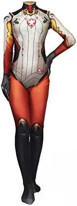 idea cosplay Womens Jumpsuits Cosplay Halloween Unitard Bodysuit (L(Hight 66in), Orange)