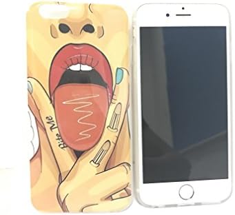 Girl sexy lips cool mode iPhone 6,6S TPU case, flexible scratch soft plastic phone shell, vibration absorption protective cover back cover Apple iPhone 6 6S 4.7 inch
