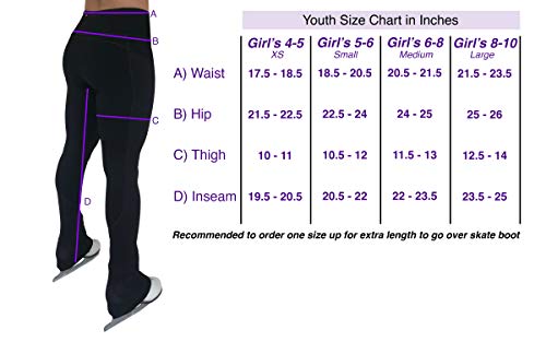 image for ColorFlow Skating | Girl's Figure Skating Practice Pants with Pockets 