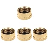 MonkeyJack 4 Pieces Solid Brass Cap 1 LB Propane Bottle Small Gas Tank Cylinder Protect Cap