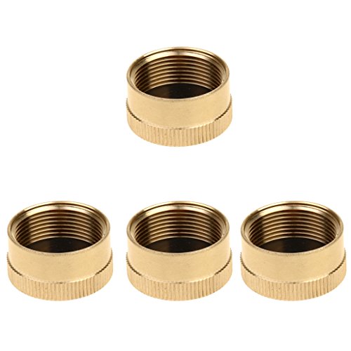 MonkeyJack 4 Pieces Solid Brass Cap 1 LB Propane Bottle Small Gas Tank Cylinder Protect Cap