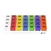 GMS 7 Day Pill Organizer Tray - Large with Removable Daily Pill Boxes with 4 Compartments Each for Storing and Organizing Prescriptions and Other Meds - Rainbow