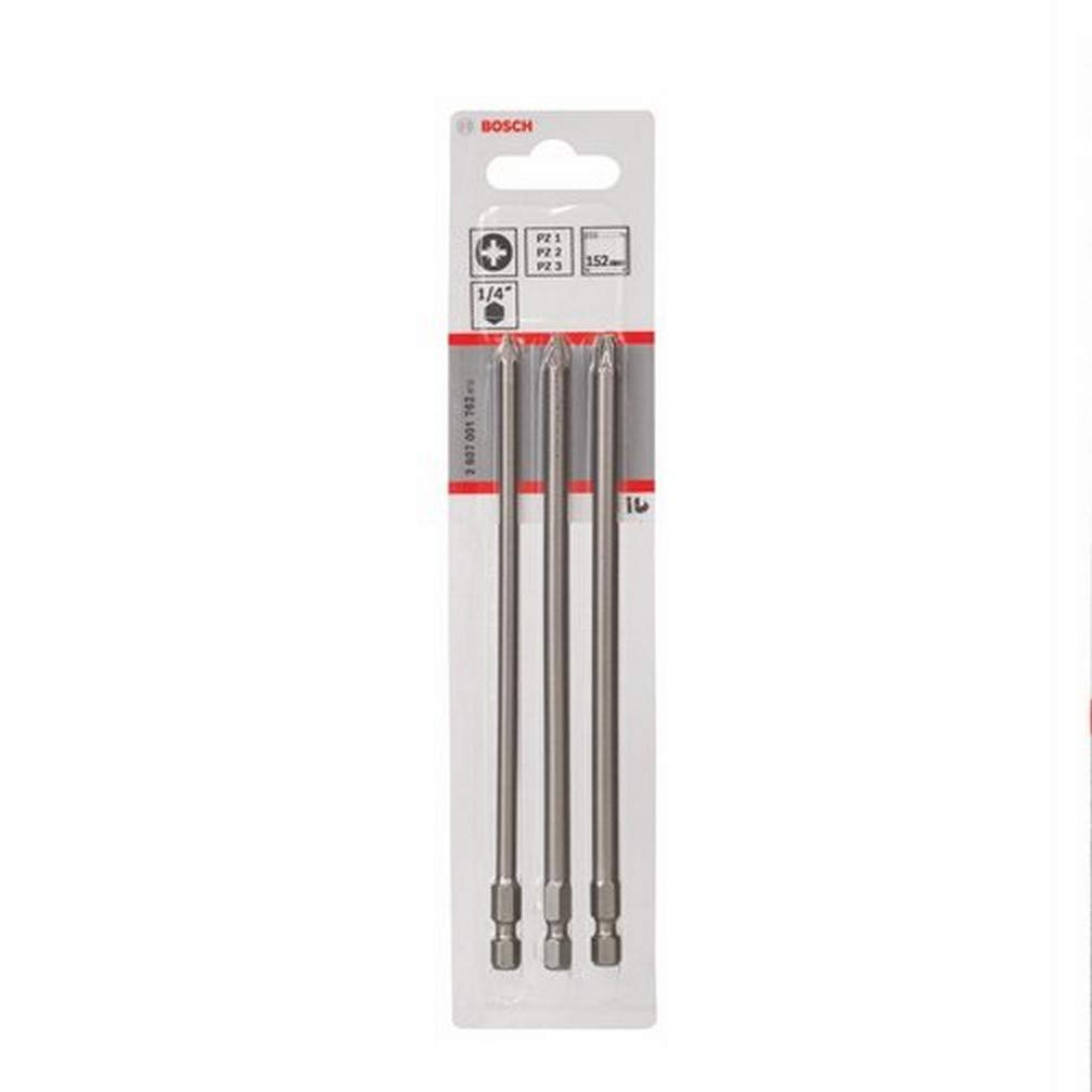 Bosch 2607001762 152 mm Extra Hard Screwdriver Bit (Set of 3)