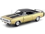 Dodge 1970 Charger R/T 50th Anniversary FY4 Light Gold Limited Edition to 1002pc 1/18 by Autoworld AMM1077