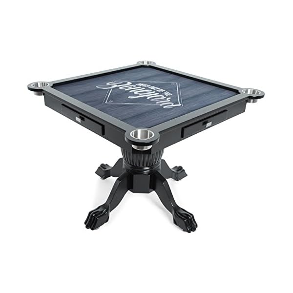 BBO Poker Levity Game and Poker Table for 4 Players with Domino Graphic