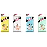 Salux Bath Towel Yellow White Blue Green 4 Count Pack