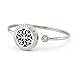 AZORA Essential Oil Diffuser Bracelet Stainless Steel Slide Locket Charm with 8 Refill Pads Jewelry Gift (Flower Oil Bracelet)