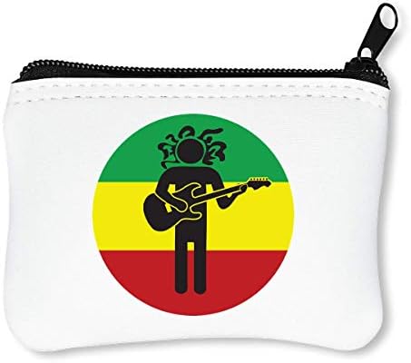 Rasta Guitar Car Sticker Zipper Wallet Coin Purse