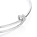 Sromay 8 Pieces Wire Blank Bracelet Stainless Steel Expandable Charm Bangle Bracelet for DIY Jewelry Making, 2.4 Inch