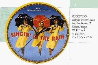 Singing in the Rain Wall Clock