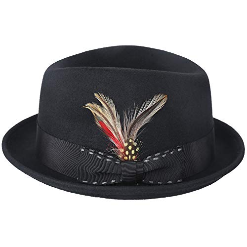 JANETSHATS Unisex Classic Fedora Hats 
