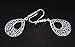 Hypoallergenic Surgical Steel Open Filigree Teardrop French Wire Dangle Earrings for Women