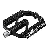 FOOKER MTB Bike Pedals Mountain Non-Slip Bike Pedals Platform Bicycle Flat Alloy Pedals 9/16″ 3 Bearings for Road BMX MTB Fixie Bikes