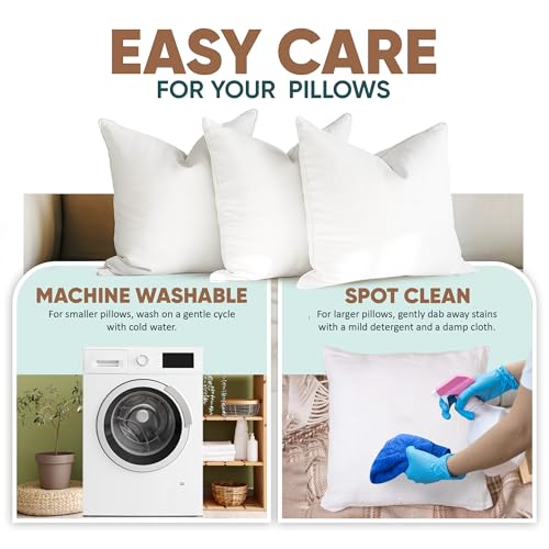 Pillowflex Synthetic Down Pillow Insert 15x15 Down Alternative