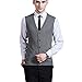 Zicac Men's Business Solid Button Knitwear Sweater Vest Sleeveless Knitted Waistcoat