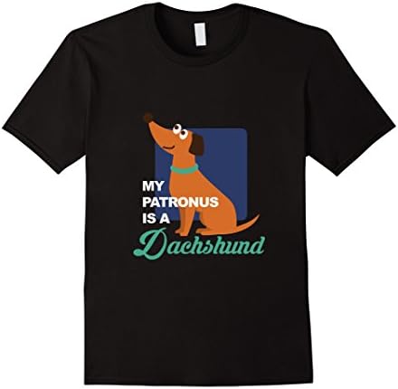 Men's My Patronus is a Dachshund Dog T-Shirt Dachshund Lover XL Black