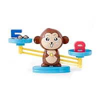 Board Game Math Balancing Scale Toy Educational Mathematic Tool Educational Toy for Children Enlightenment Digital Addition and Subtraction Monkey Style 1Set