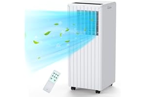 Takywep Portable Air Conditioner - 8,000 Btus Air Conditioner Cools Room Up to 350 sq.ft., Quiet AC Unit with Remote Control, Built-in Dehumidifier, Fan, Auto & Sleep Modes, Window Mount Kit, White