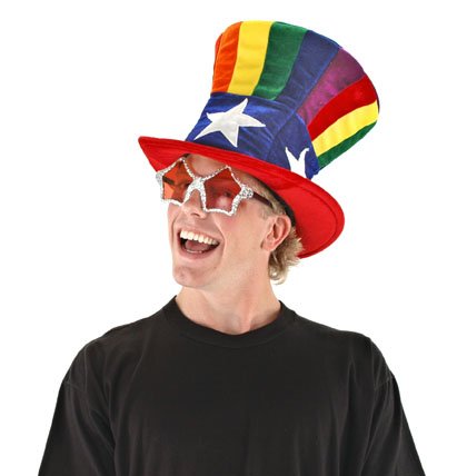 Rainbow Uncle Sam Hat by elope