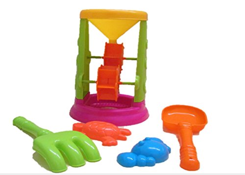 image for dazzling toys Beach / Sand Toy Set - Double Sand Wheel, Shovel, Rake, 