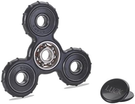LuckMall Fidget Hand Spinner Toy Stress Reducer with Ceramic Bearing -Perfect For ADD, ADHD, Anxiety, and Autism Adult Children(Black)