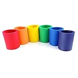 Beer Can Foam Coolers, Indestructable Insulators for Cans, Extra Thick Old School 6 Pack of Assorted Solid Colors, Blue, Red, Orange, Green, Yellow, Navy